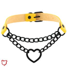 The Cursed Closet 'Invocation' Heart faux leather choker (16 colours) at $15.99 USD