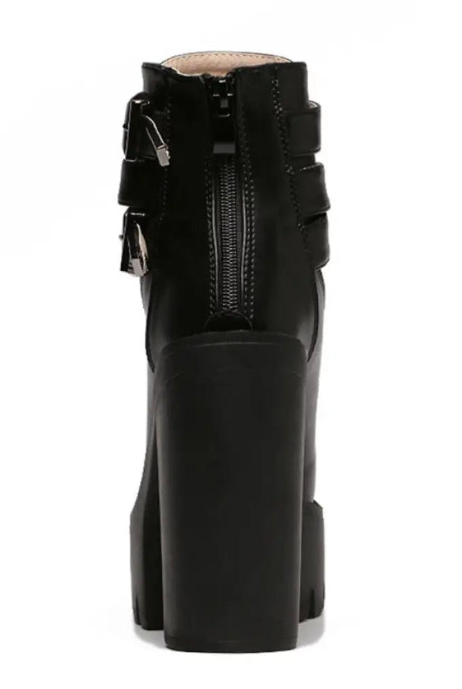 "Black Goth Platform Boots by Gatekeeper"