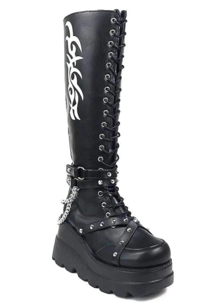Black Goth Platform Boots'