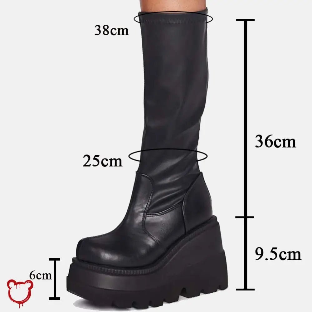 Black Goth Platform Boots' - The Cursed Closet