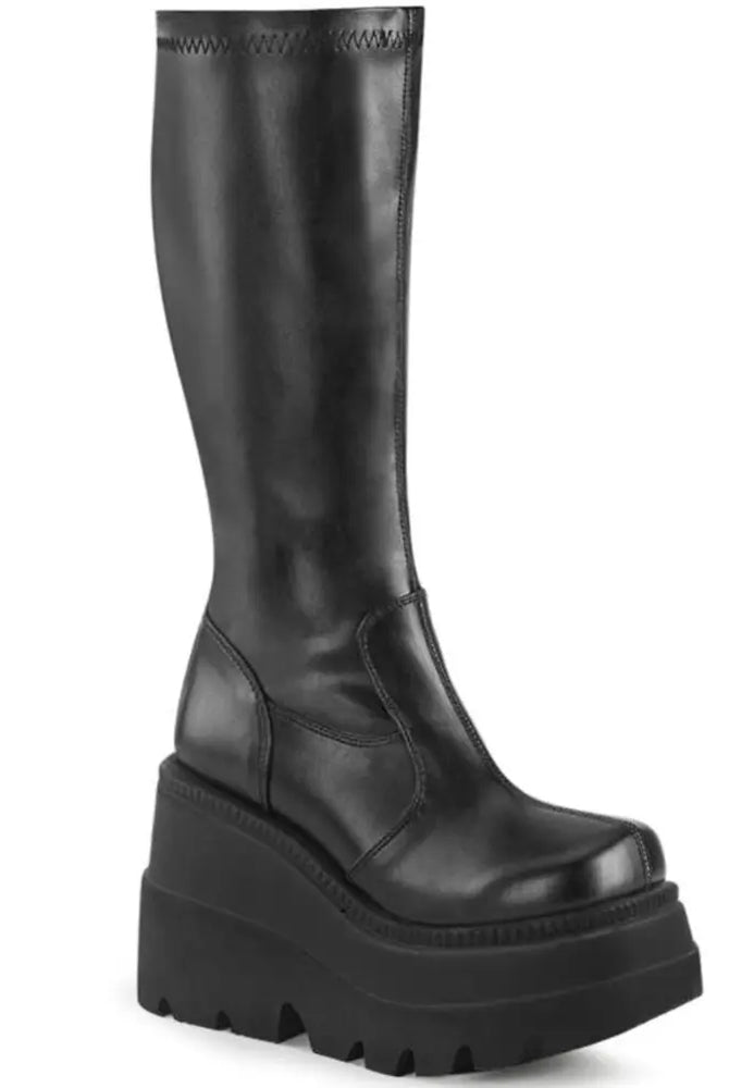 Black Goth Platform Boots'