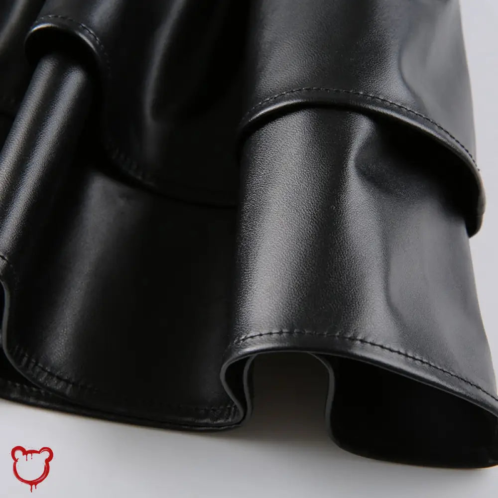 Black Goth Pu Leather Skirt Clothing