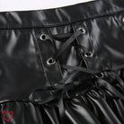 Black Goth Pu Leather Skirt Clothing