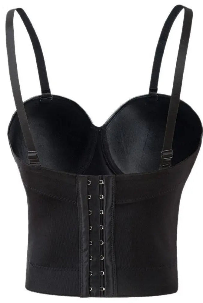 Black Goth Scene Bustier Top. - The Cursed Closet