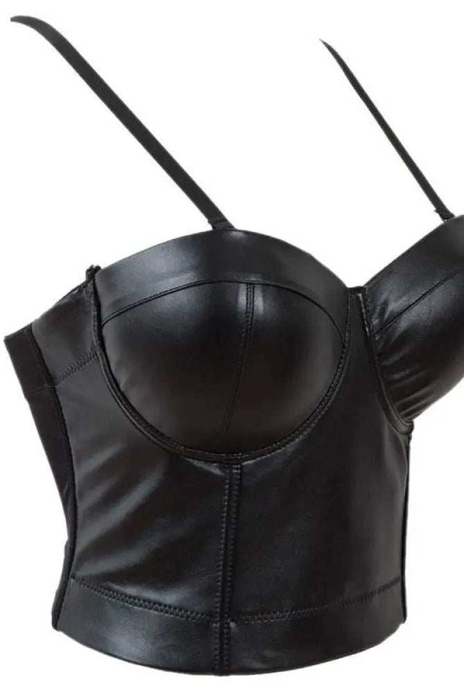 Black Goth Scene Bustier Top. - The Cursed Closet