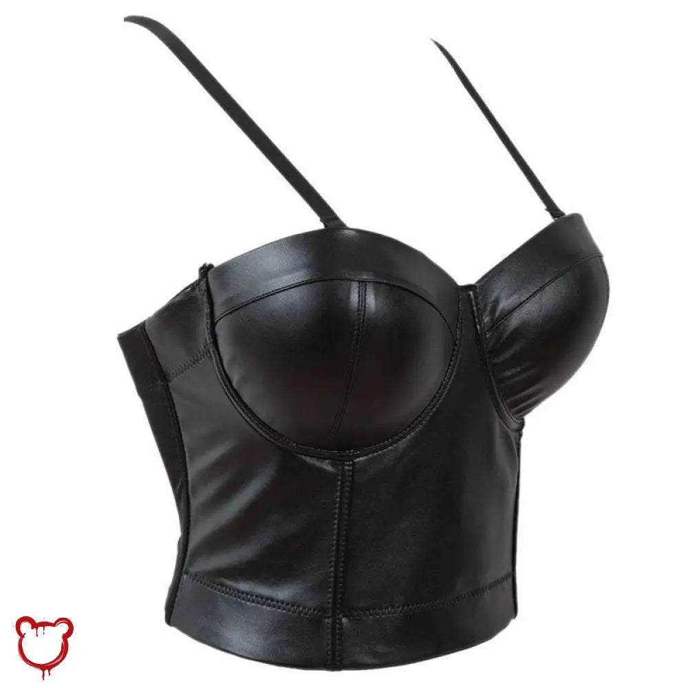 Black Goth Scene Bustier Top. - The Cursed Closet