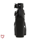 Black Goth Strap Shoes' - The Cursed Closet