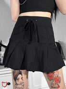 Black Gothic A - Line Mini Skirt - The Cursed Closet