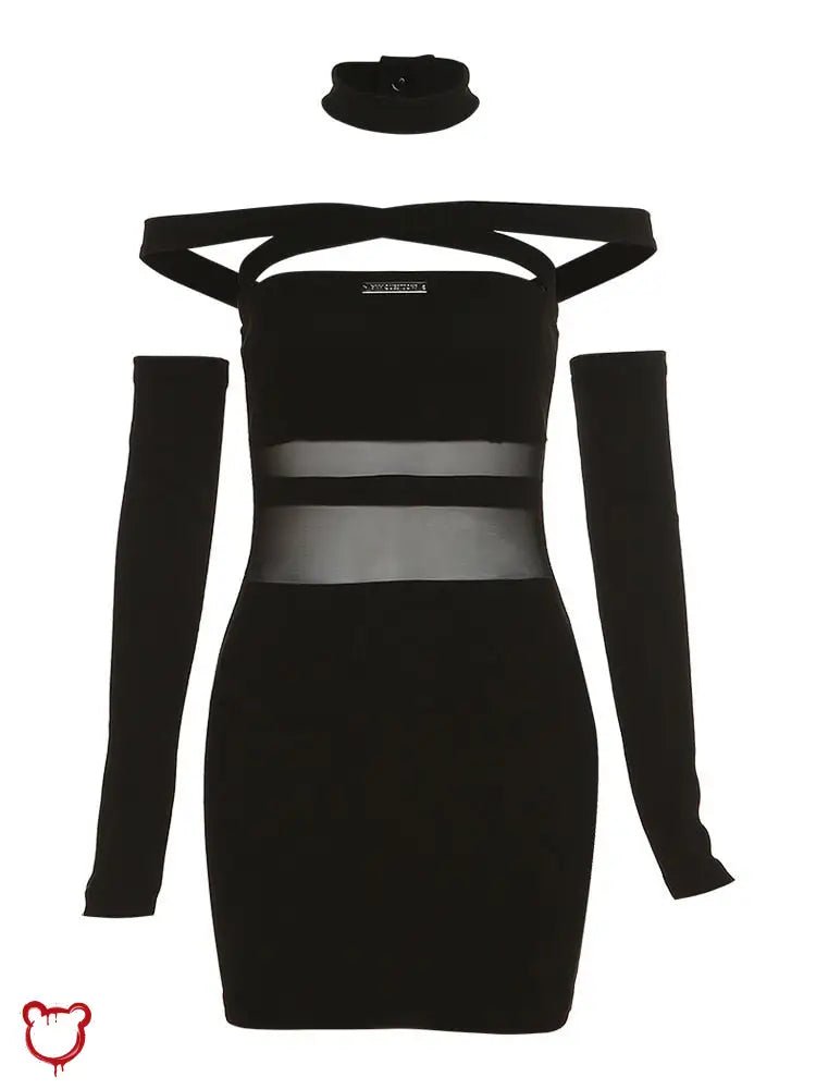 Black Gothic Corset Dress' - The Cursed Closet