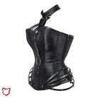 Black Gothic Corset with Broken Glass - The Cursed Closet