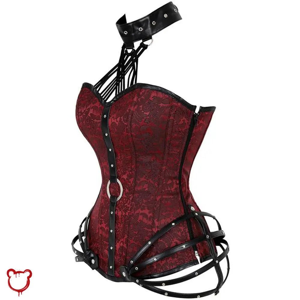 Black Gothic Corset with Broken Glass - The Cursed Closet