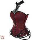 Black Gothic Corset with Broken Glass - The Cursed Closet