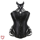 Black Gothic Corset with Broken Glass - The Cursed Closet