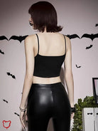 "Black Gothic Crop Top" - The Cursed Closet