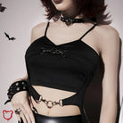 "Black Gothic Crop Top" - The Cursed Closet