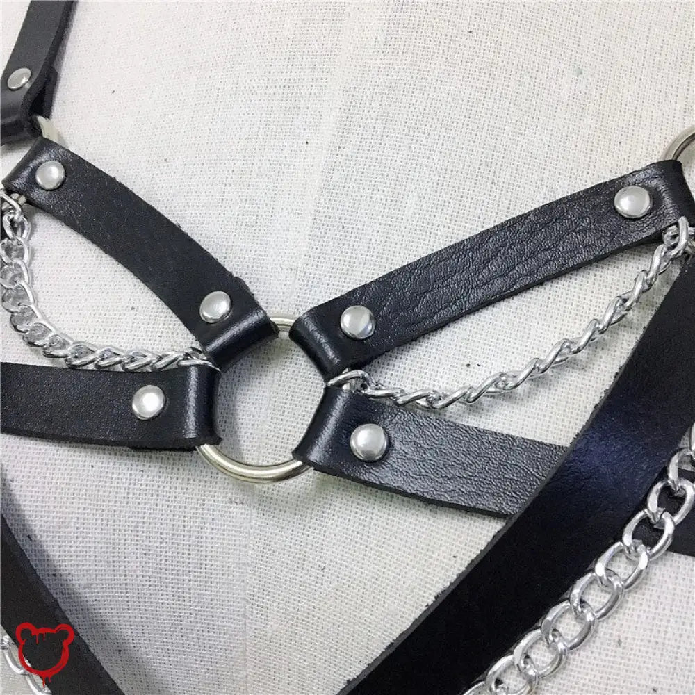 Black Gothic Leather Harness' - The Cursed Closet