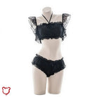 Black Gothic Lolita Lingerie Set - The Cursed Closet