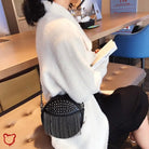 Black Gothic Tassel Stud Handbag - The Cursed Closet