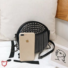 Black Gothic Tassel Stud Handbag - The Cursed Closet