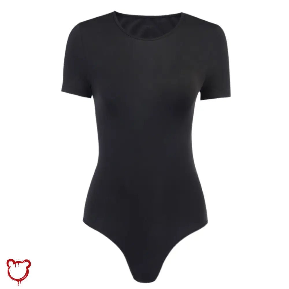 Black Gothic Tie - Up Bodysuit - The Cursed Closet