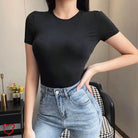 Black Gothic Tie - Up Bodysuit - The Cursed Closet