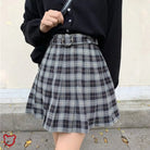 Black Grey Plaid Skirt - The Cursed Closet