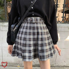 Black Grey Plaid Skirt - The Cursed Closet