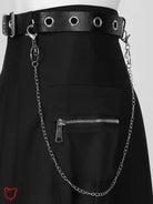 Black Grunge Chain Skirt - The Cursed Closet
