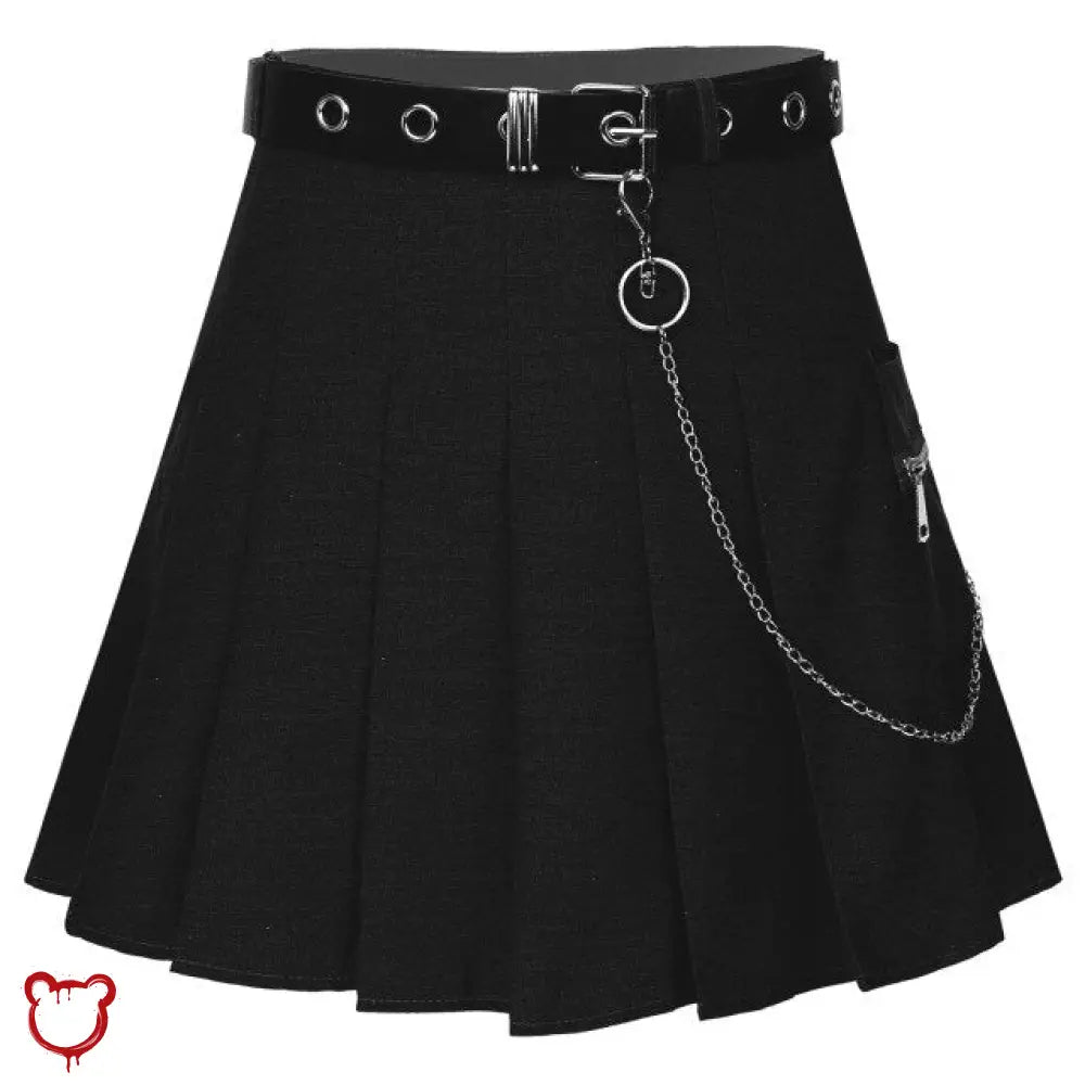 Black Grunge Chain Skirt - The Cursed Closet