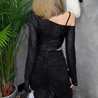 Black Grunge Crop Top - The Cursed Closet