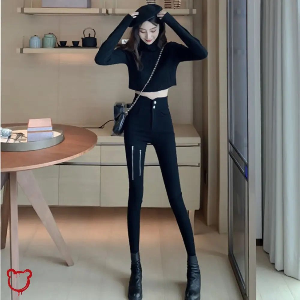 Black Grunge Denim Jeans - The Cursed Closet