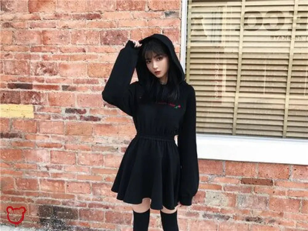 Black Grunge Love Hoodie' - The Cursed Closet