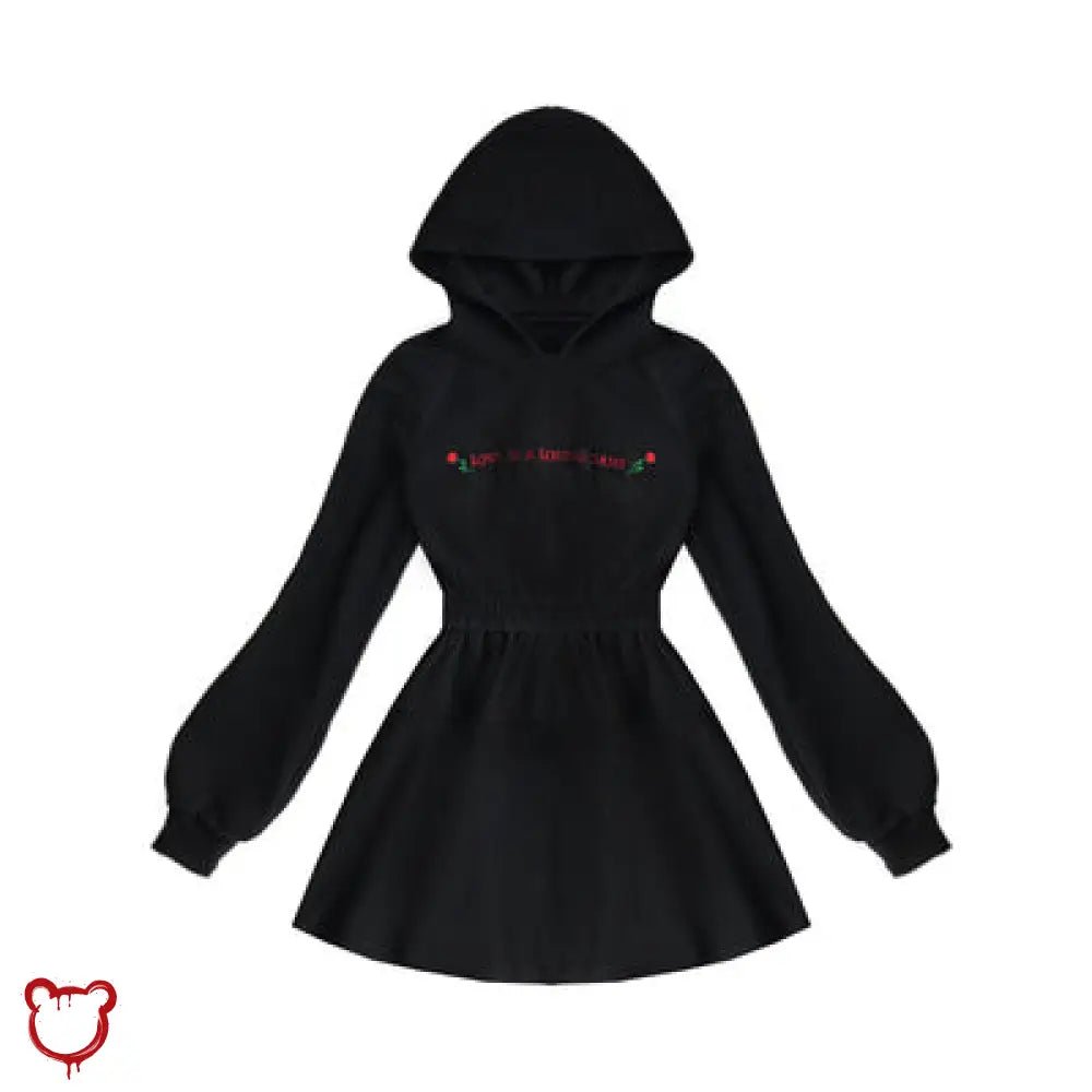 Black Grunge Love Hoodie' - The Cursed Closet