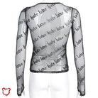 Black Grunge Mesh Top - The Cursed Closet