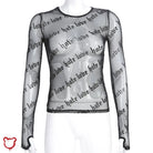 Black Grunge Mesh Top - The Cursed Closet