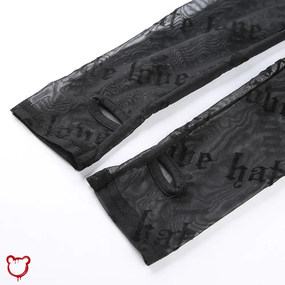 Black Grunge Mesh Top - The Cursed Closet