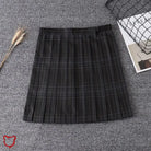 Black Grunge Plaid Skirt - No Regrets' - The Cursed Closet
