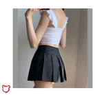 Black Grunge Pleated Skirt' - The Cursed Closet