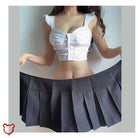 Black Grunge Pleated Skirt' - The Cursed Closet