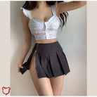 Black Grunge Pleated Skirt' - The Cursed Closet