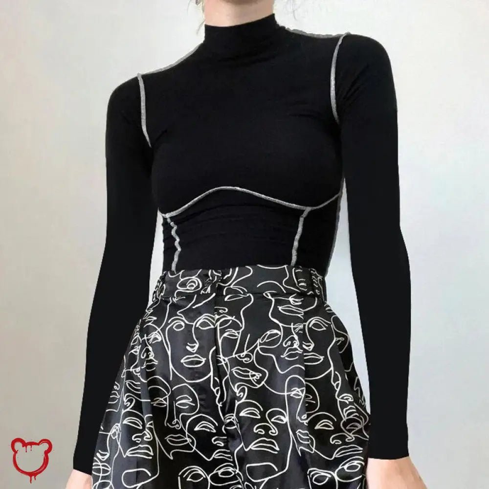 Black Harajuku Top - The Cursed Closet