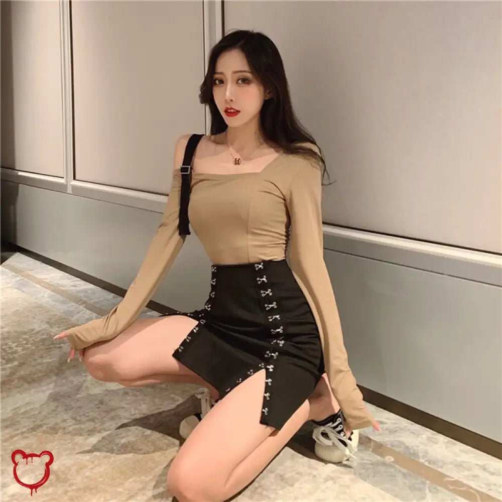 Black Haunted Bodycon Skirt - The Cursed Closet