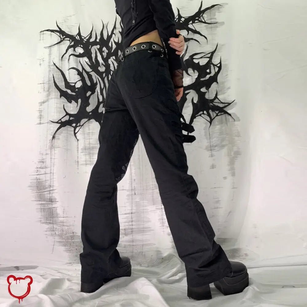 Black Haunted Buckle Pants - The Cursed Closet