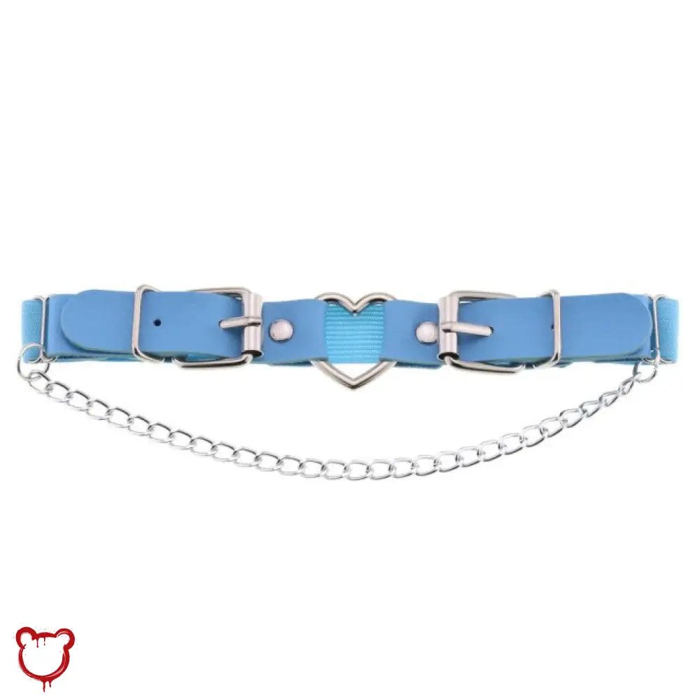 Black Heart Garter Leg Harness (11 colors) - The Cursed Closet