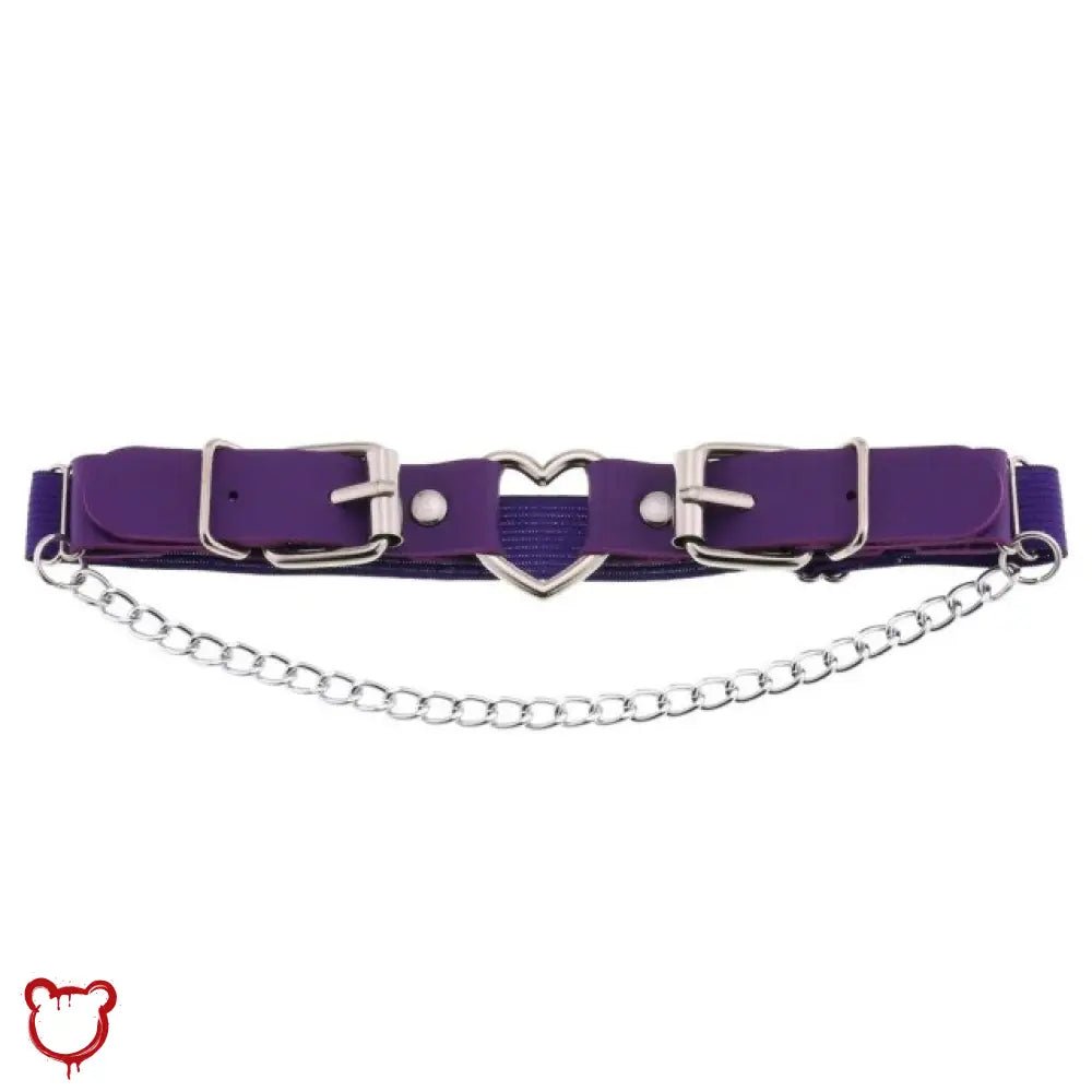 Black Heart Garter Leg Harness (11 colors) - The Cursed Closet