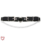 Black Heart Garter Leg Harness (11 colors) - The Cursed Closet