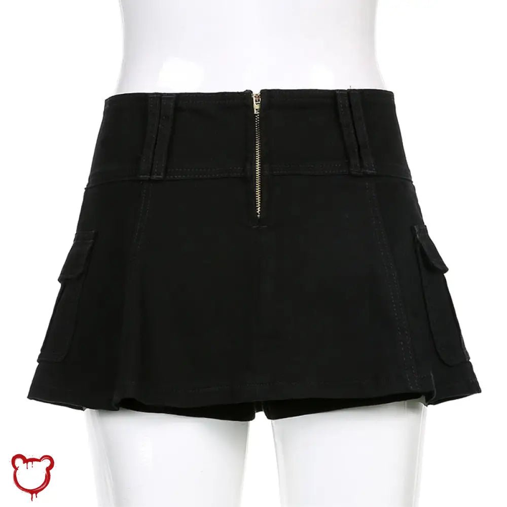 Black High Waist Mini Skirt - The Cursed Closet