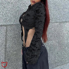 Black lace crop top - The Cursed Closet