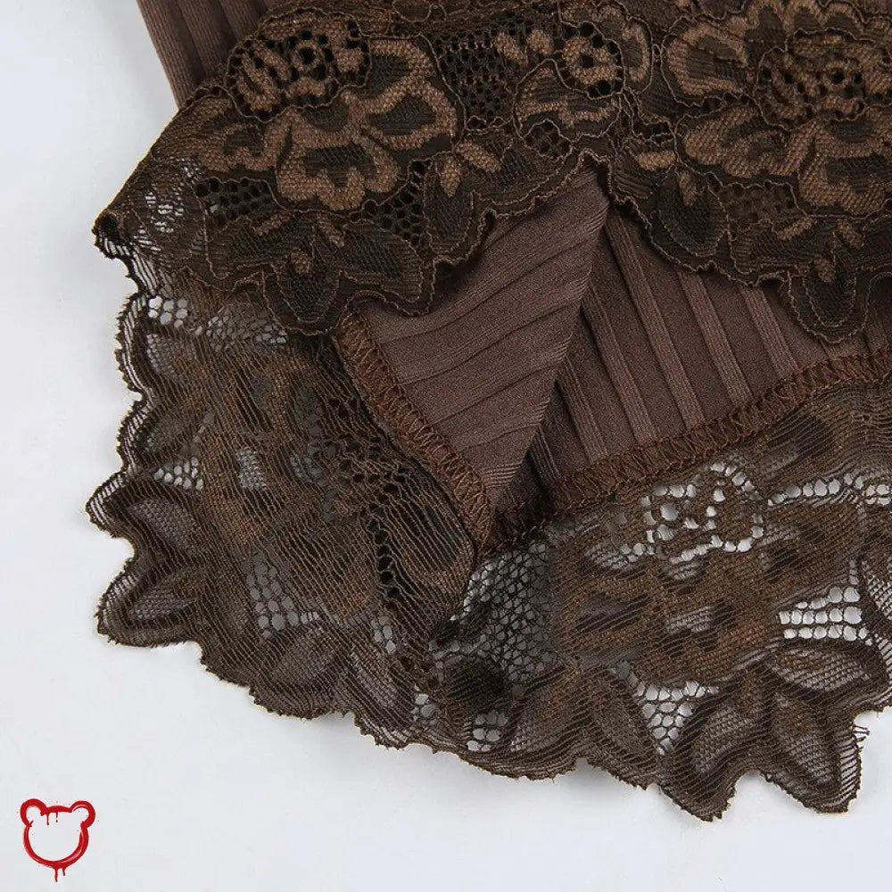 Black Lace Crop Top - The Cursed Closet