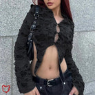 Black lace crop top - The Cursed Closet